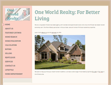 Tablet Screenshot of oneworldrealtyonline.com